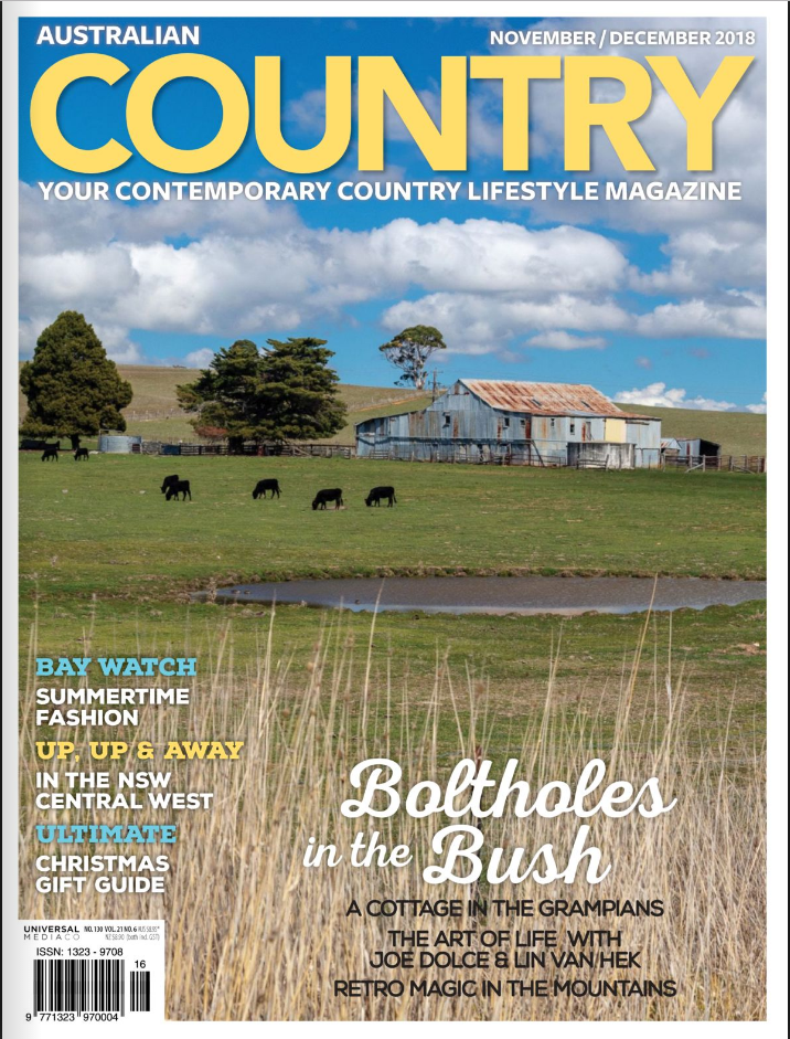 Featured in Australian Country Magazine – November/December 2018