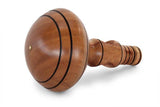 Side view of a String-Pull Self-Winding Wooden Spinning Top