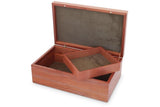 Open Tamar Large Tiger Myrtle Jewellery Box with Tray