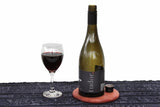Picture of red wine & glass with Wine Bottle Coaster