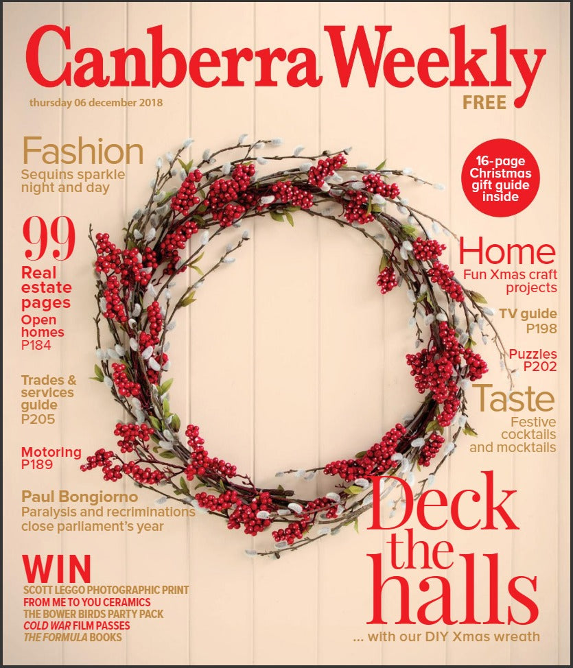 Featured in Canberra Weekly – December 6, 2018