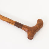 Hand-carved T-bar Handle Walking Stick