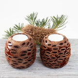 Banksia Ball Tea Light Candle Holders