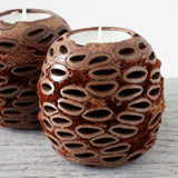 Banksia Ball Tea Light Candle Holders