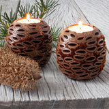 Banksia Ball Tea Light Candle Holders