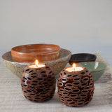 Banksia Ball Tea Light Candle Holders