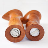 Sculptured Pair She Oak Salt & Pepper Mills