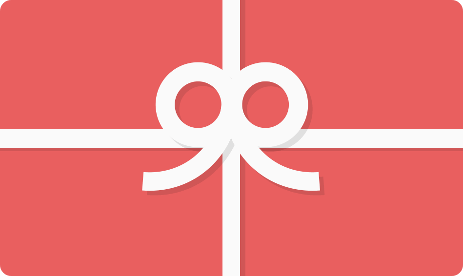 Graphic image of a red box with with white ribbon Gift Card