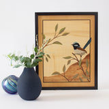 Fairy Wren Marquetry Artwork