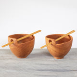 Fine Turned Silky Oak Rice Bowls