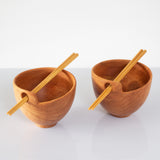 Fine Turned Silky Oak Rice Bowls