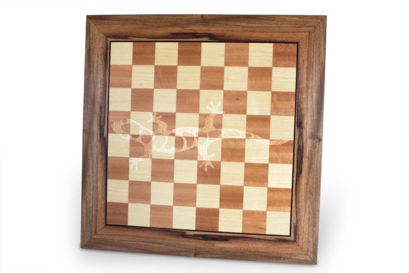 Image of a Gecko Chessboard on a white background