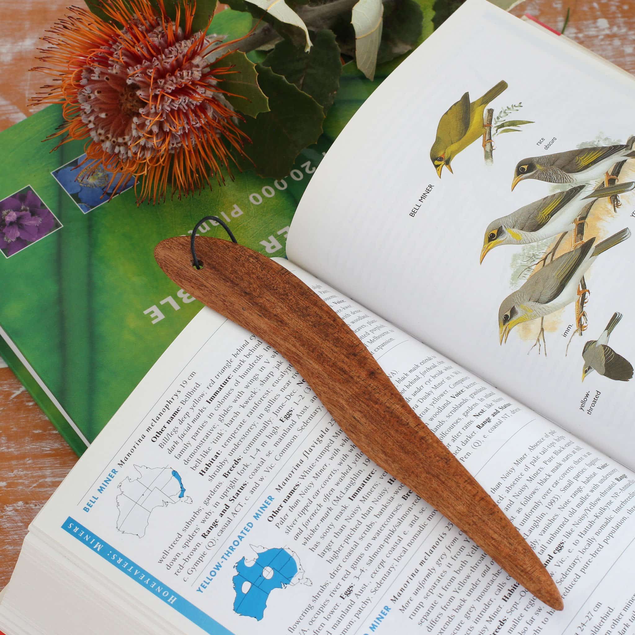 Hand Carved Gum Leaf Bookmark/Letter Opener