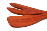 Close up image of Red Hardwood Salad Servers