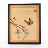 Monarch Butterfly Marquetry Artwork