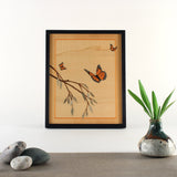 Monarch Butterfly Marquetry Artwork