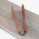 Red Hardwood Kitchen Tongs