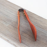 Red Hardwood Kitchen Tongs