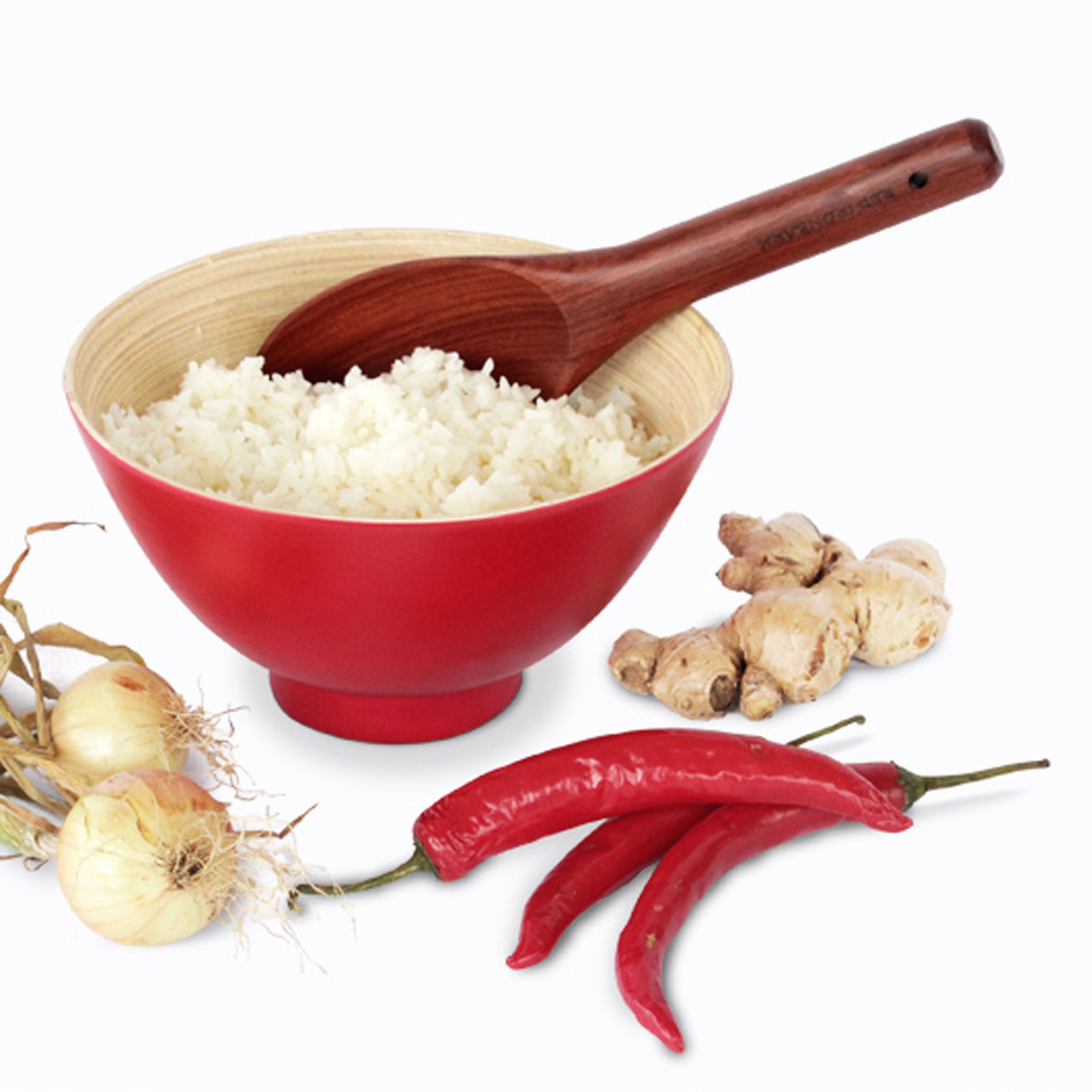 Red Hardwood Rice Spoon
