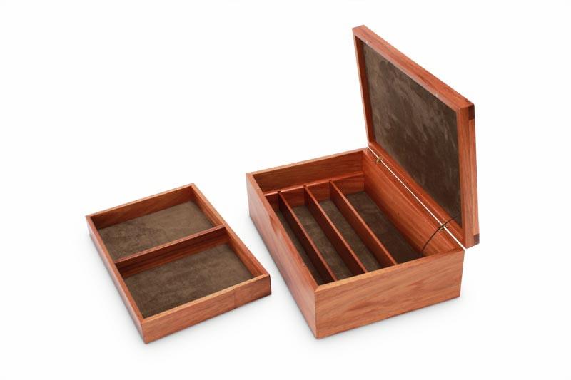Removable tray next to a Tamar Blackwood Watch Box