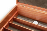 Tray detail on a Tamar Blackwood Watch & Cufflink Box