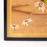 Yellow Butterfly Marquetry Artwork