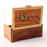 Yellow Butterfly Marquetry Box